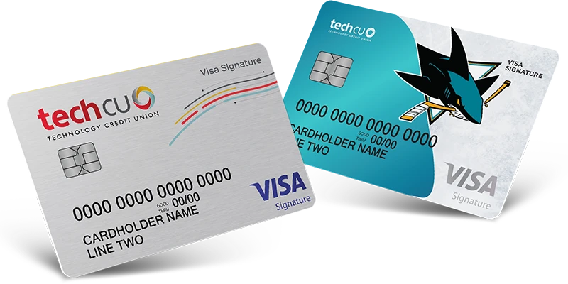examples of Tech CU's credit cards